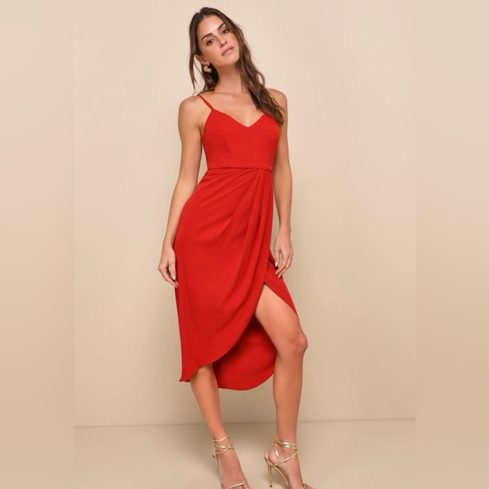NWT lulu’s brick red dress